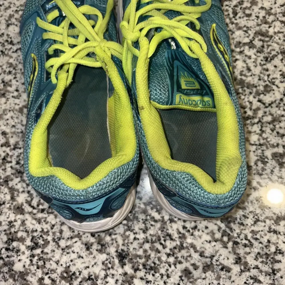 Saucony Run Anywhere Trail Running Shoes WOMEN'S Size 8.5 grid green and yellow‎